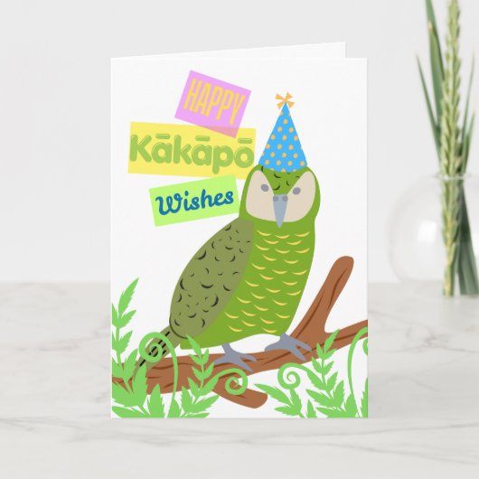 Schattige Grappig Kakapo Verjaardag Be Unique Kaart (Voorkant)