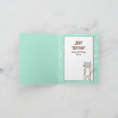 Schattige Grappig Kawaii Cat Cartoon Budget Verjaa Kaart (Binnen)