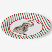 Schattige Grappig Kerst Kat Papier Bord (Gekanteld)