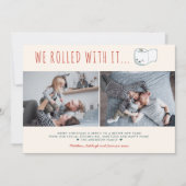 Schattige Grappig Kerstfeest We Rolled With It 2 F Feestdagenkaart (Voorkant)