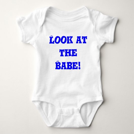 Schattige & Grappig Kijk naar de Babe Blue Quote Romper (Voorkant)