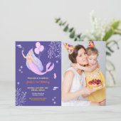 Schattige grappig | Kinder fotoverjaardag Kaart (Staand voorkant)