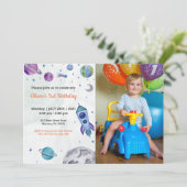 Schattige grappig | Kinder fotoverjaardag Kaart (Staand voorkant)