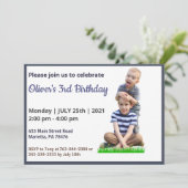 Schattige grappig | Kinder fotoverjaardag Kaart (Staand voorkant)