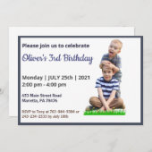 Schattige grappig | Kinder fotoverjaardag Kaart (Voorkant / Achterkant)