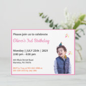 Schattige grappig | Kinder fotoverjaardag Kaart (Staand voorkant)