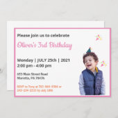 Schattige grappig | Kinder fotoverjaardag Kaart (Voorkant / Achterkant)