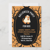 Schattige Grappig Kinder Halloween Party Zwart Sin Kaart (Voorkant)