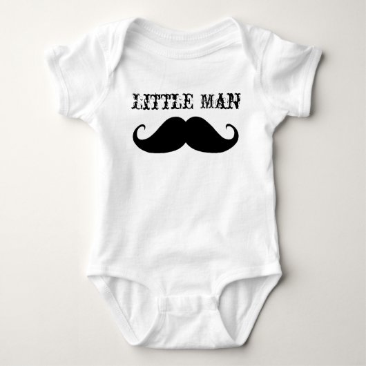 Schattige grappig klein man  snor baby humor romper (Voorkant)