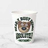 Schattige Grappig Knuffelig Cartoon Beer Papieren Bekers (Achterkant)