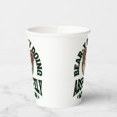 Schattige Grappig Knuffelig Cartoon Beer Papieren Bekers (Links)