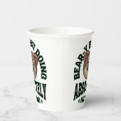 Schattige Grappig Knuffelig Cartoon Beer Papieren Bekers (Rechts)