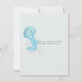 Schattige & grappig kwal wenskaart notitiekaartje