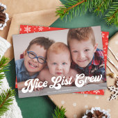 Schattige Grappig Leuk Lijst Crew Vrolijk Kerstfee Feestdagenkaart