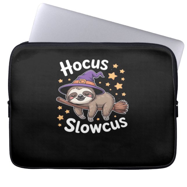 Schattige Grappig Luiaard Halloween Essential T-Sh Laptop Sleeve (Voorkant)