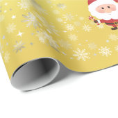Schattige Grappig Modern Rudolph Santa Gepersonali Cadeaupapier (Rol Hoek)