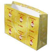 Schattige Grappig Modern Rudolph Santa Gepersonali Groot Cadeauzakje (Achterkant Gekanteld)