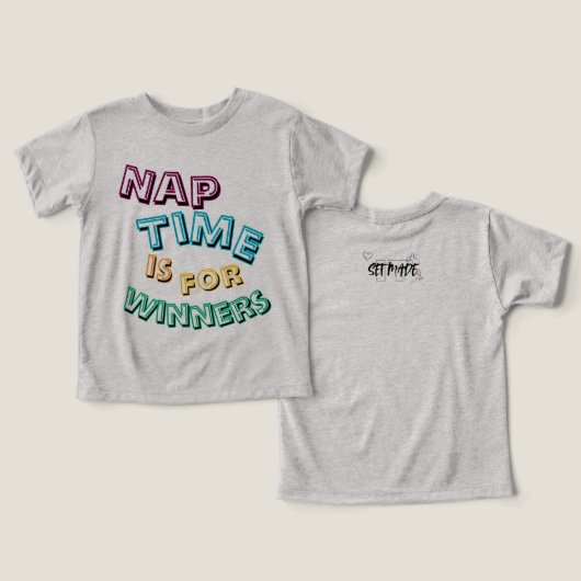 Schattige Grappig "Nap Time is for Winners" Peuter (Ontwerp Voorkant & Achterkant)