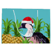 Schattige & Grappig Nene Kalikimaka Hawaii Kerstwo Groot Cadeauzakje (Achterkant)