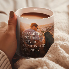 Schattige Grappig online dating Paar 4 Foto Collag Mok