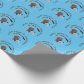 Schattige grappig opossum gepersonaliseerde cartoo cadeaupapier (Hoek)