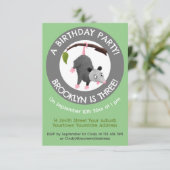 Schattige grappig opossum gepersonaliseerde cartoo kaart (Staand voorkant)