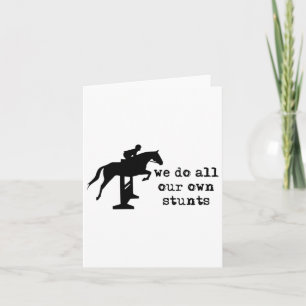 Schattige Grappig Paardrijden Equestrian Vrouwen M Kaart