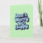 Schattige Grappig Paashoppy Bunny Gevouwen Kaart (Voorkant)