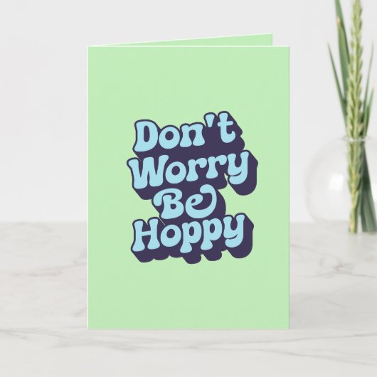 Schattige Grappig Paashoppy Bunny Gevouwen Kaart (Voorkant)