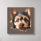 Schattige grappig puppy gezicht canvas afdruk (Voorkant)
