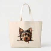 Schattige grappig puppy gezicht grote tote bag (Voorkant)