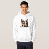 Schattige grappig puppy gezicht hoodie (Voorkant volledig)