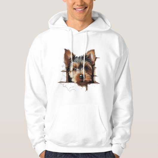 Schattige grappig puppy gezicht hoodie (Voorkant)