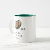 Schattige Grappig Romantisch Vriendin Vriendje Val Tweekleurige Koffiemok (Voorkant links)