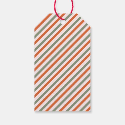 Schattige Grappig Roze Rood Vrolijk Kerstfeest Cadeaulabel (Achterkant)