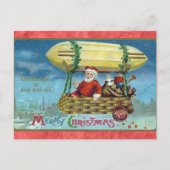 Schattige Grappig  Santa Speelgoed Blimp Christmas Briefkaart (Voorkant)