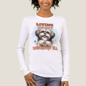 SCHATTIGE GRAPPIG SHIH TZU HOUND DOG GEZEGDE Tri-Blend SHIRT (Voorkant volledig)