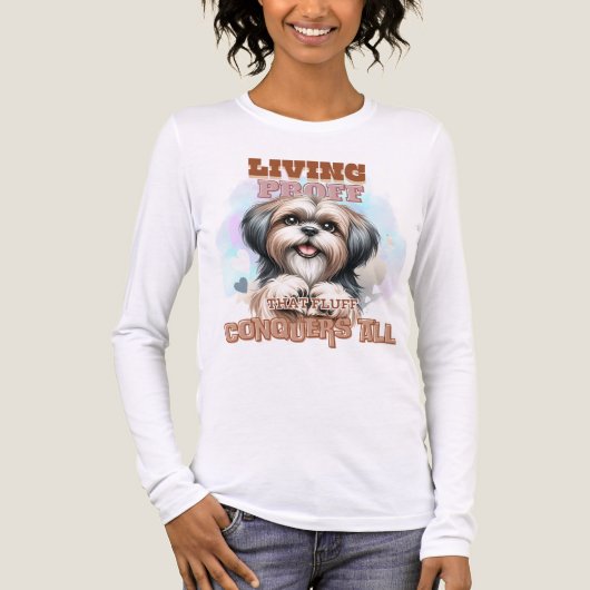 SCHATTIGE GRAPPIG SHIH TZU HOUND DOG GEZEGDE Tri-Blend SHIRT (Voorkant volledig)