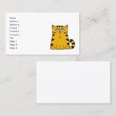 Schattige Grappig Sinaasappel Kat Kinder Visitekaartje (Voorkant / Achterkant)