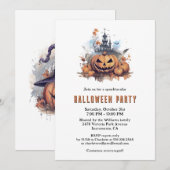 Schattige grappig spooky pompoenen vleermuizen hal kaart (Voorkant / Achterkant)