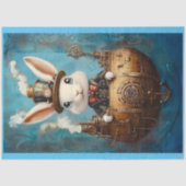 Schattige Grappig Steampunk Konijn In Boot G2L Dec Tissuepapier (Voorkant)