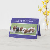 Schattige & Grappig Verjaardag Kaart w/Basset Houn (Gele Bloem)