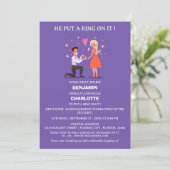 Schattige & Grappig Verlovingsfeest Kaart (Staand voorkant)