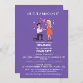 Schattige & Grappig Verlovingsfeest Kaart (Voorkant / Achterkant)