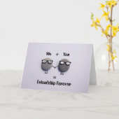 Schattige grappig vriendenbericht Kaart voor vrien (Gele Bloem)