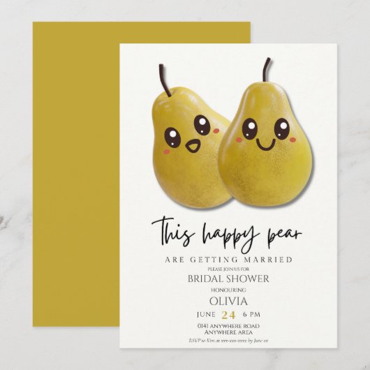 Schattige grappig vrijgezellenfeest kaart (Voorkant / Achterkant)