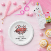 Schattige Grappig Vrijgezellenfeest Retro Bruiloft Papieren Bordje (Feest)