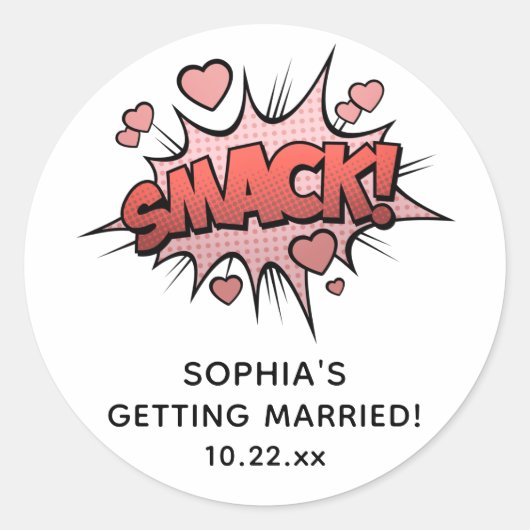 Schattige Grappig Vrijgezellenfeest Retro Bruiloft Ronde Sticker (Voorkant)