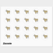 Schattige Grappig Zittende Bulldogs Ronde Sticker (Vel)