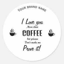 Schattige grappig zwart Typografie koffie sticker